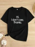 Baskılı Oversize Bisiklet Yaka T-shirt - Siyah resmi